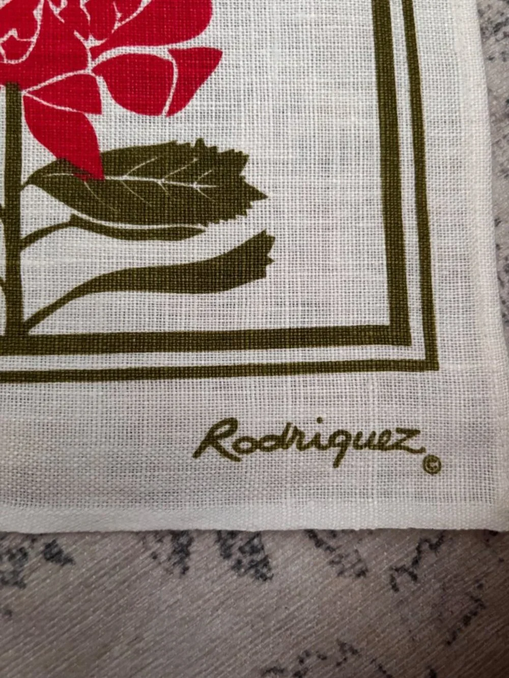 Australian Flowers Linen Tea Towel By Rodriguez - Pure Linen With Floral Print D
